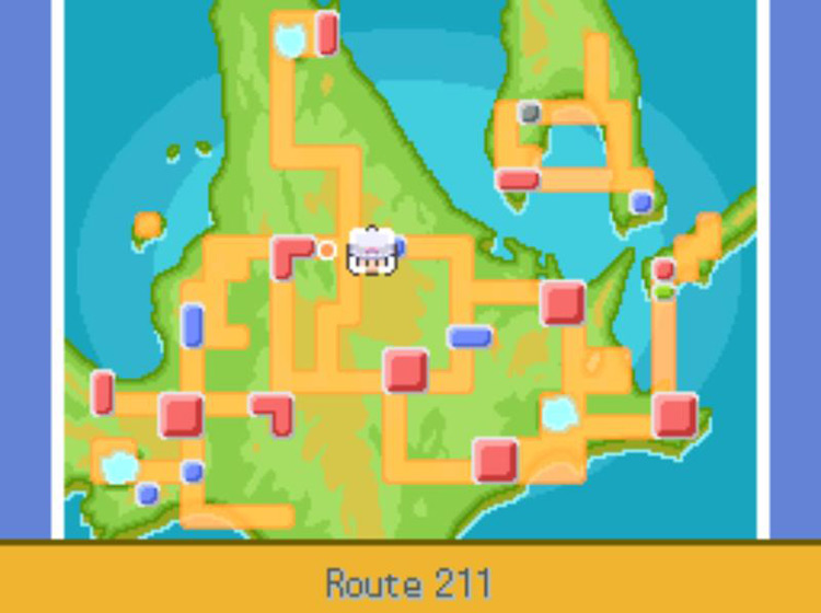 Soft Sand’s primary location on the Town Map / Pokémon Platinum