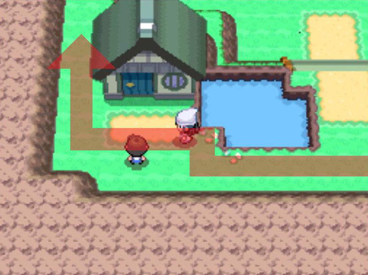 Turning to the north by the southwestern house / Pokémon Platinum