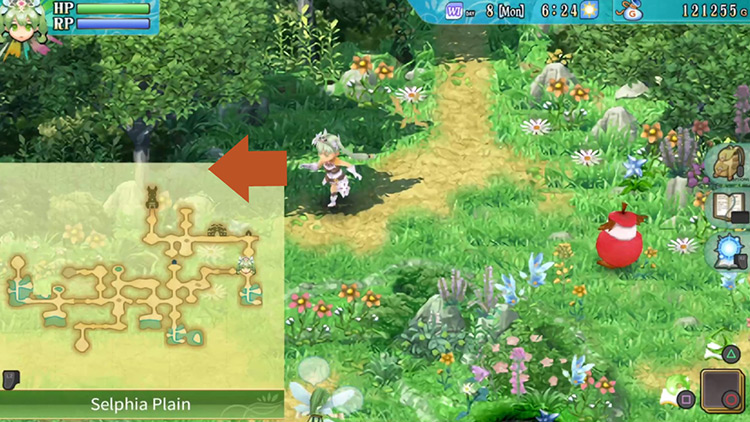 A small clearing in Selphia Plain / Rune Factory 4