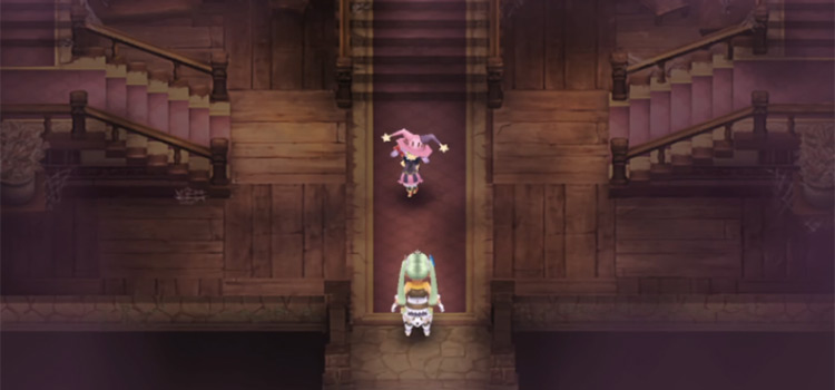 Inside the Obsidian Mansion Lobby in Rune Factory 4 Special