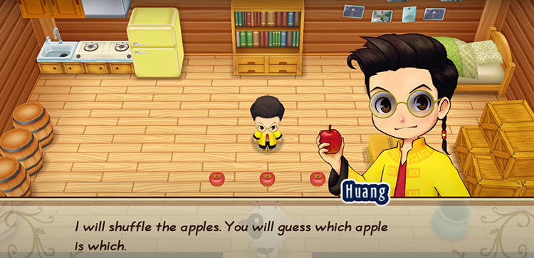The farmer plays the Apple Swap game with Huang / SoS: FoMT