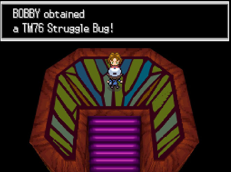 Burgh will give you TM76 Struggle Bug. / Pokemon BW