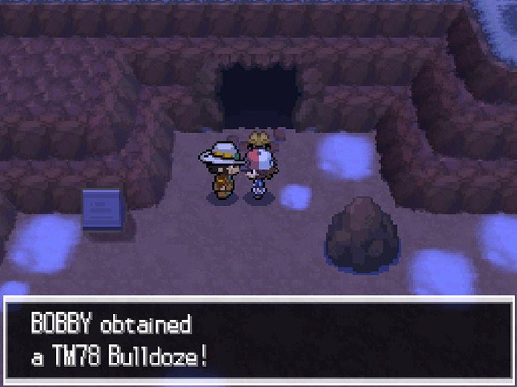 Clay giving you TM78 Bulldoze. / Pokemon BW