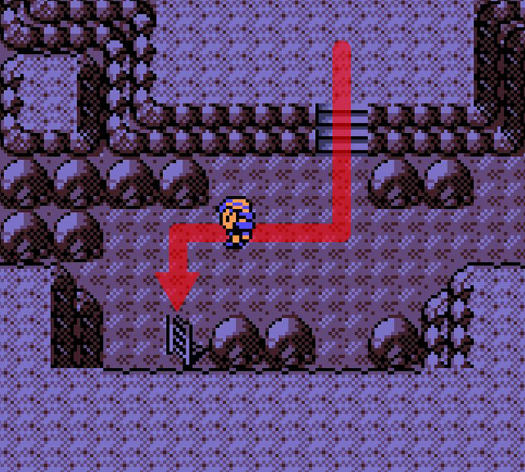 Exiting the basement of the Burned Tower / Pokémon Crystal