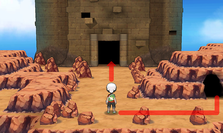 Exiting the cave and walking to the Sky Pillar / Pokémon ORAS