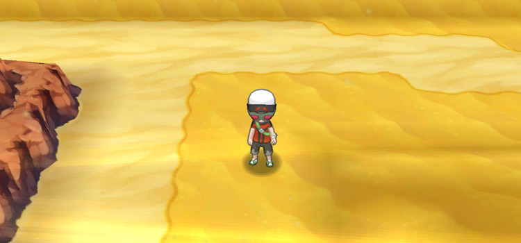 Standing in the Route 111 desert in Pokémon Alpha Sapphire