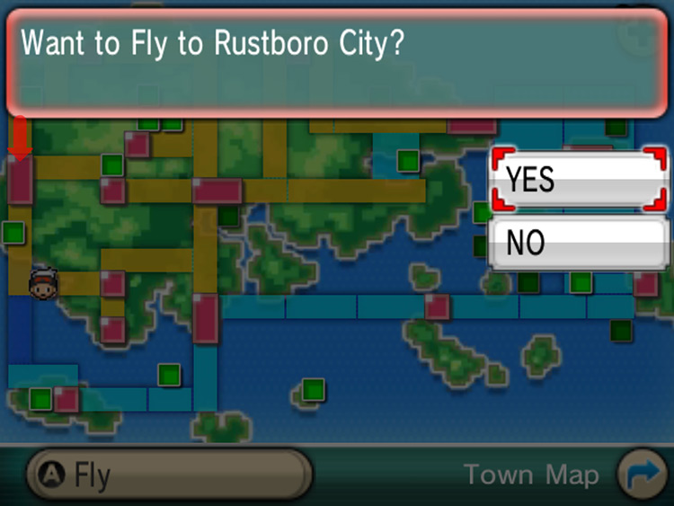Flying to Rustboro City. / Pokemon ORAS