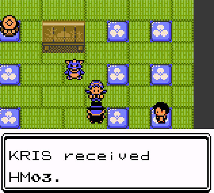 Receiving HM03 Surf from the well-dressed gentleman / Pokémon Crystal
