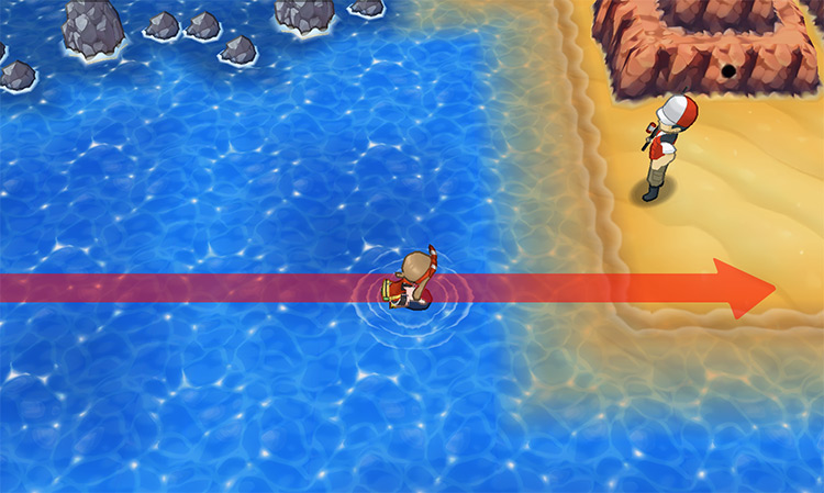 Crossing to the other side of the water / Pokemon ORAS