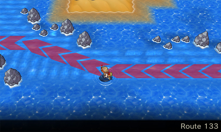 Route 133 following the water current / Pokemon ORAS