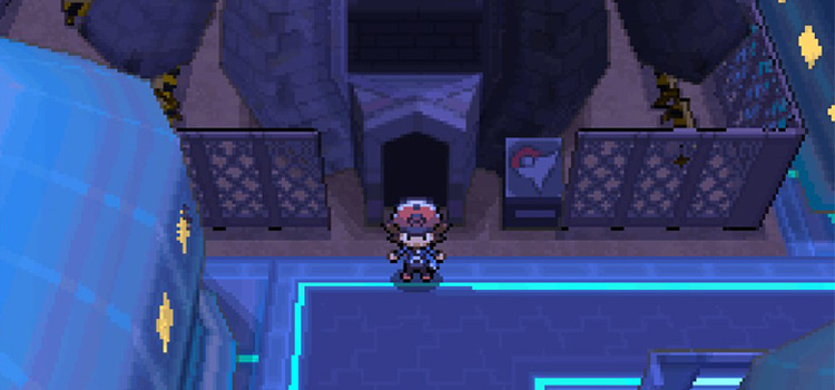 Outside of the Opelucid City Gym in Pokémon Black