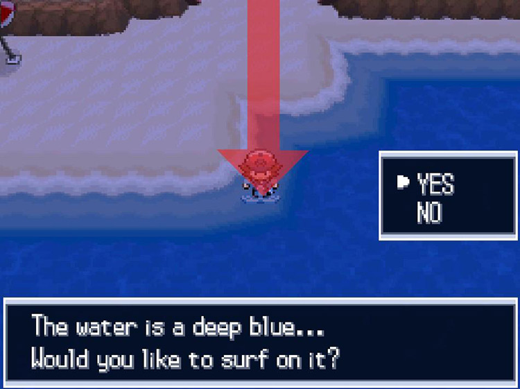Use Surf to continue south. / Pokemon BW