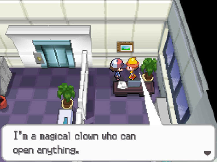 Mr. Lock claims he can open anything. / Pokemon BW