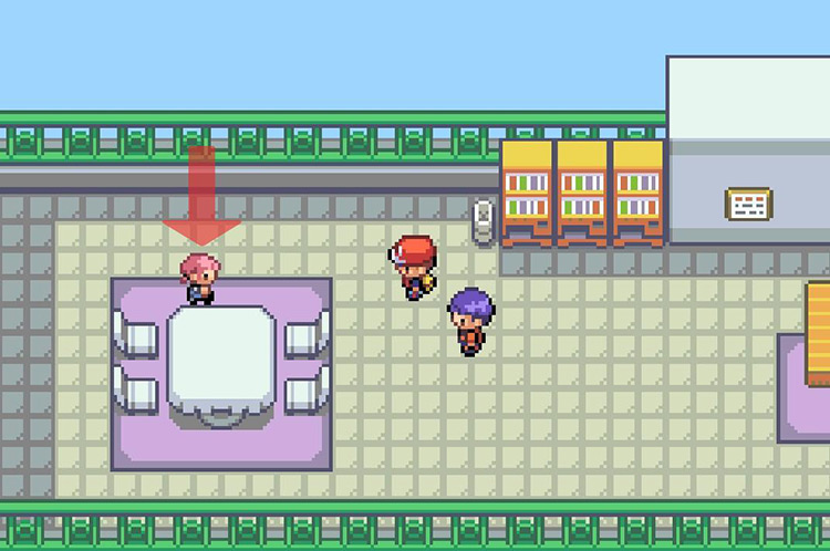 Speak to this NPC on the roof. / Pokémon FireRed and LeafGreen
