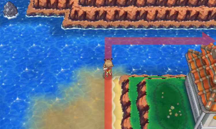 The Surfing spot in Mossdeep City / Pokémon Omega Ruby and Alpha Sapphire