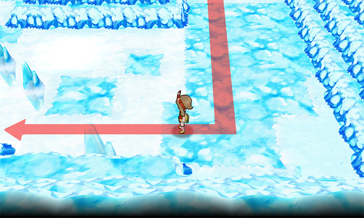 How to solve the first ice floor puzzle (1/2) / Pokémon Omega Ruby and Alpha Sapphire