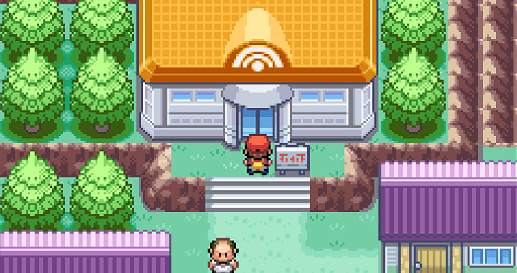 The Net Center on One Island, where Celio is waiting / Pokémon FireRed & LeafGreen