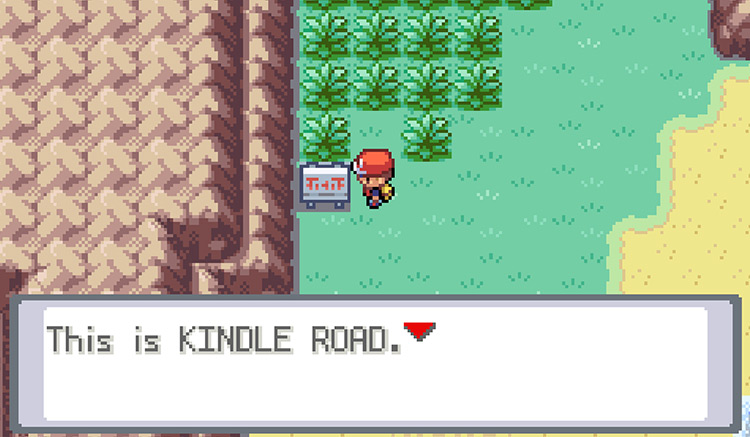 The start of Kindle Road / Pokémon FireRed & LeafGreen