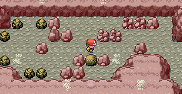Walking past the boulder after clearing the path / Pokémon FireRed & LeafGreen