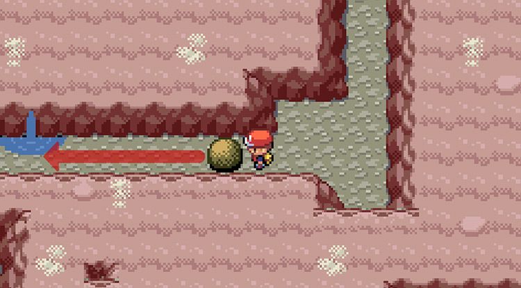 Pushing this boulder left as far as possible / Pokémon FireRed & LeafGreen
