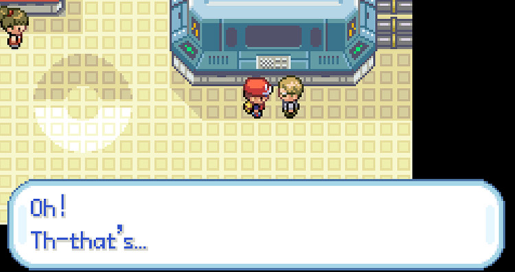 Giving Celio the Ruby after finding it in Mt. Ember / Pokémon FireRed & LeafGreen