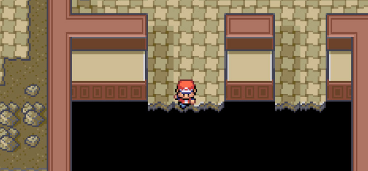 Walking off a ledge in the Pokémon Mansion in FireRed