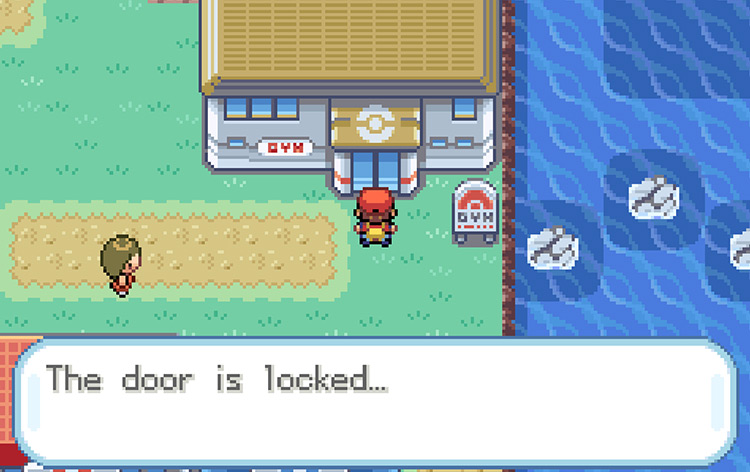 The Cinnabar Island Gym being locked before finding the Secret Key / Pokémon FRLG