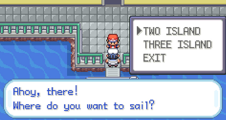 Boarding the Seagallop Ferries to sail to Two Island / Pokémon FireRed & LeafGreen