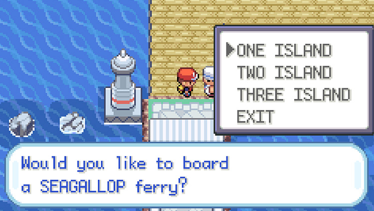 Heading to One Island to talk to Celio / Pokémon FRLG