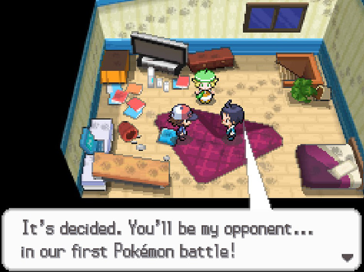 You’ll also face off against your friend Cheren. / Pokemon BW