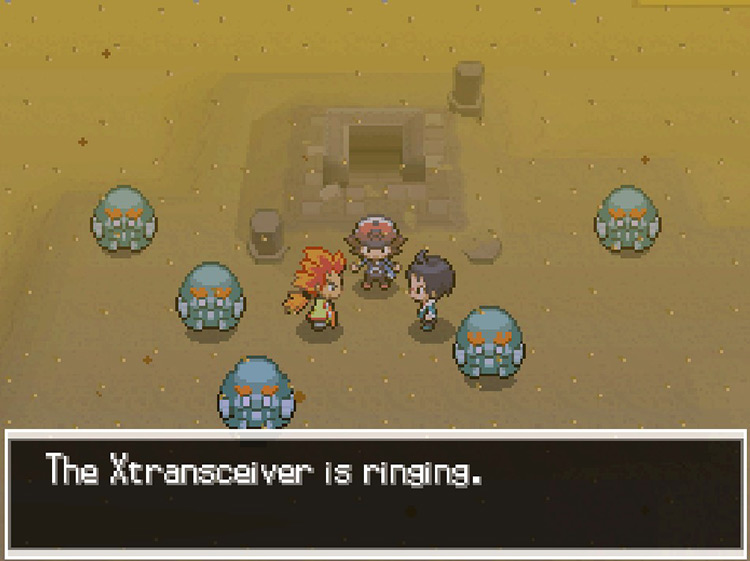 You’ll receive a call after defeating Team Plasma at the Relic Castle. / Pokemon BW