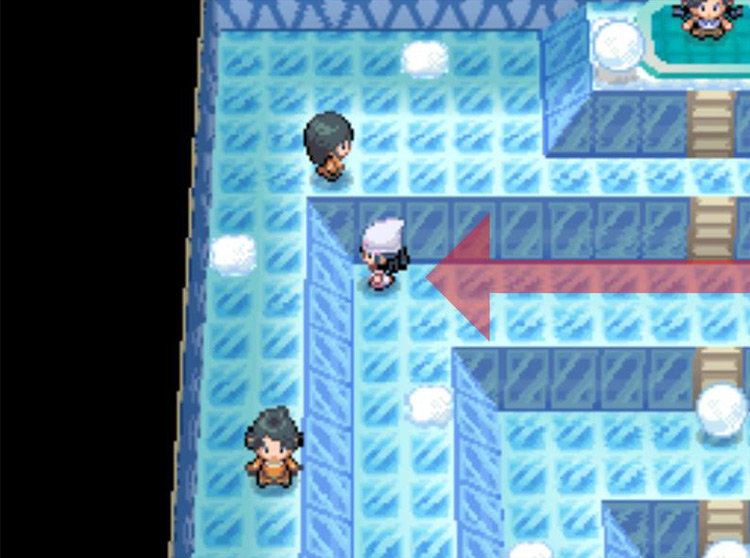 Stopping in the corner on the 2nd floor. / Pokémon Platinum