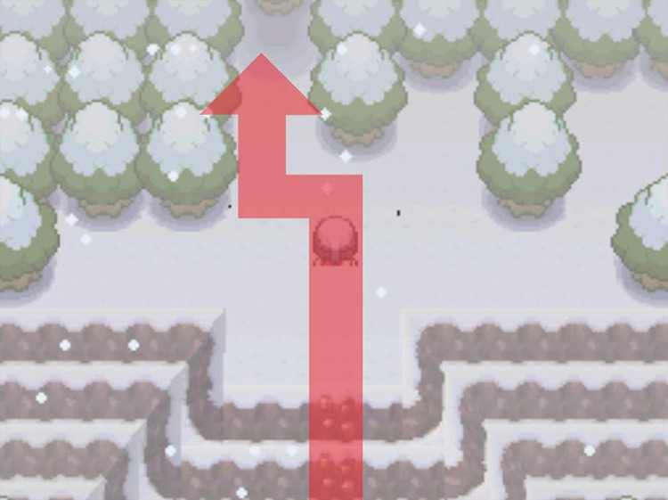 Entering Lake Acuity at the top of the mountain. / Pokémon Platinum