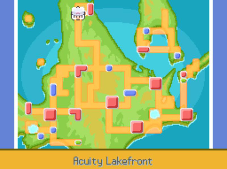 TM14 Blizzard’s primary location on the Town Map / Pokémon Platinum