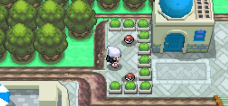 Finding the Dream Eater TM outside the Hotel Grand Lake (Pokémon Platinum)