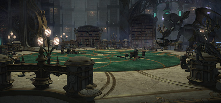 Inside the Great Gubal Library in FFXIV