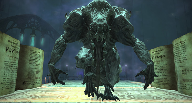 Demon Of The Tome boss / Final Fantasy XIV