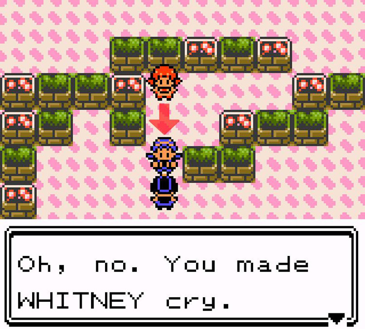 Walking away from a crying Whitney / Pokémon Crystal