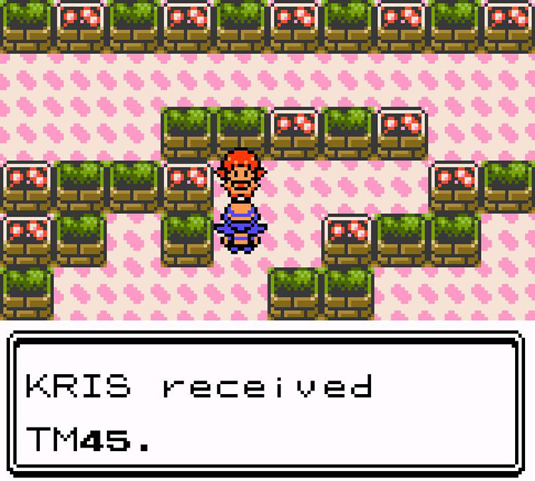 Whitney hands out TM45 Attract after being defeated / Pokémon Crystal