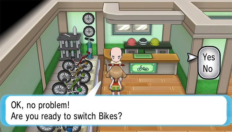 Switching the Mach Bike for the Acro Bike / Pokemon ORAS