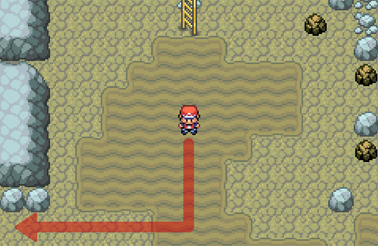 Walk here from the ladder as soon as you enter the first basement floor / Pokémon FireRed and LeafGreen