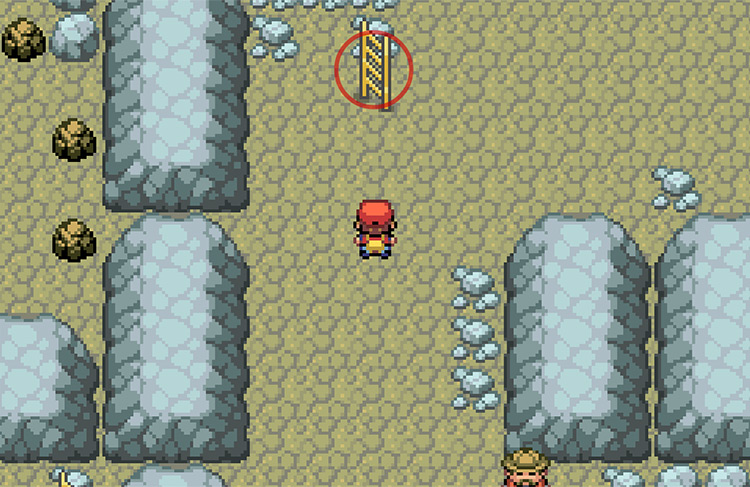 Take this ladder back up to the previous floor / Pokémon FireRed and LeafGreen