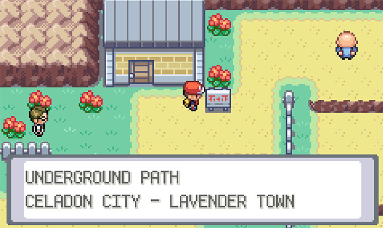 Outside of the Underground Path from Lavender Town to Celadon City / Pokemon FRLG