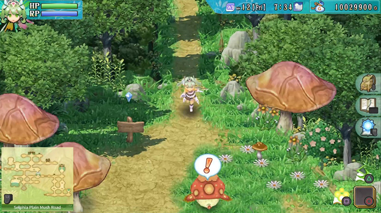 One of the entrances to Mush Road / Rune Factory 4