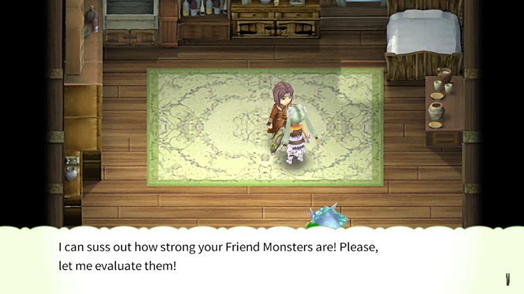 The monster expert explaining his role in Rune Factory 4 / Rune Factory 4