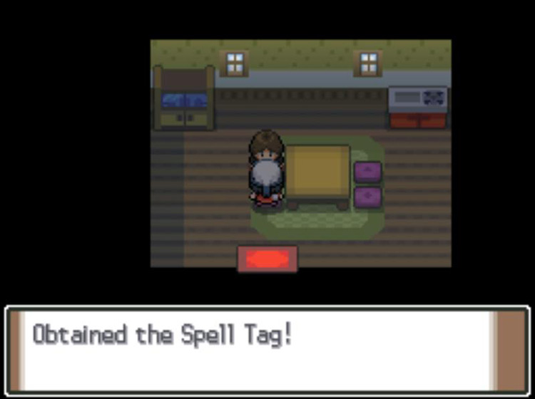 Receiving the second Spell Tag. / Pokémon Platinum