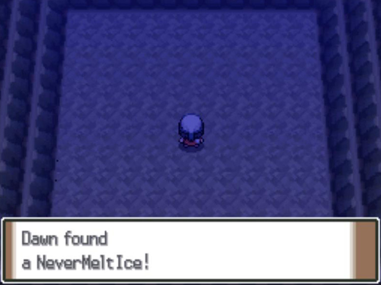 Obtaining the NeverMeltIce in Mt. Coronet. / Pokémon Platinum