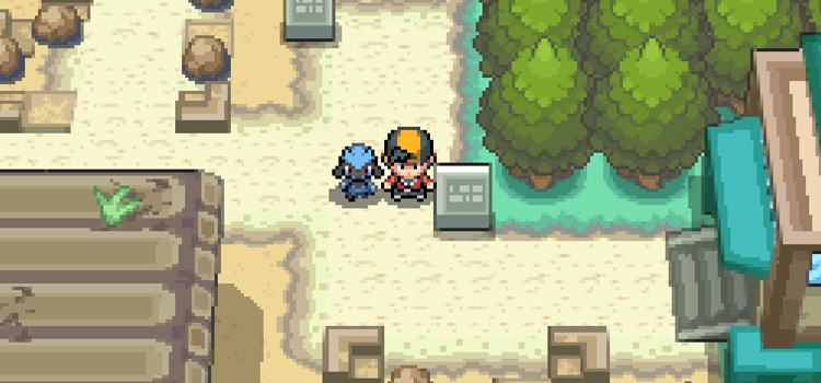 Standing at the outskirts of the Ruins of Alph (Pokémon HeartGold)