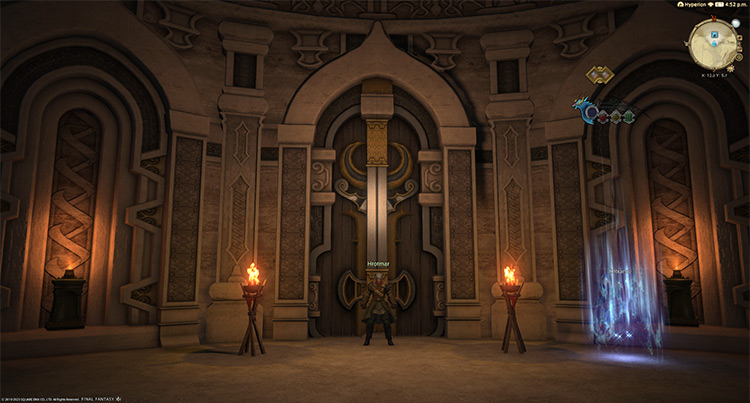 The main entrance to The Temple of the Fist in Rhalgr’s Reach / Final Fantasy XIV