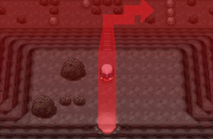 Moving downstairs and taking a right turn. / Pokémon Platinum